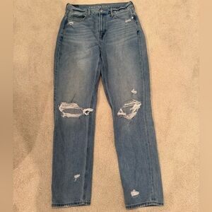 American Eagle Outfitters Blue Boyfriend Jeans Distressed